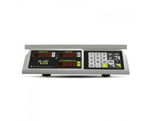 Весы торговые Mertech M-ER 326 AC-15.2 "Slim" (LED, Белые, без АКБ)
