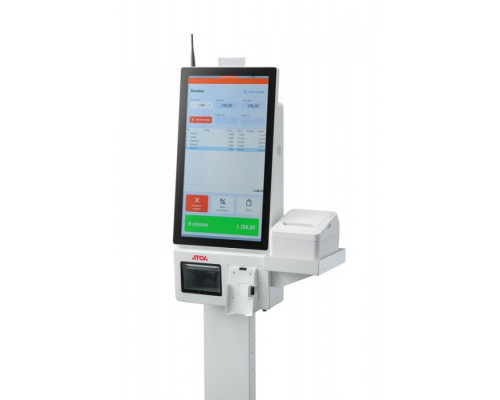 Касса самообслуживания АТОЛ КСО 3210 (21.5", J6412, SSD, 4G/128G, Без ОС, сканер Mindeo, Indicator light, держ. EFT/принтер)